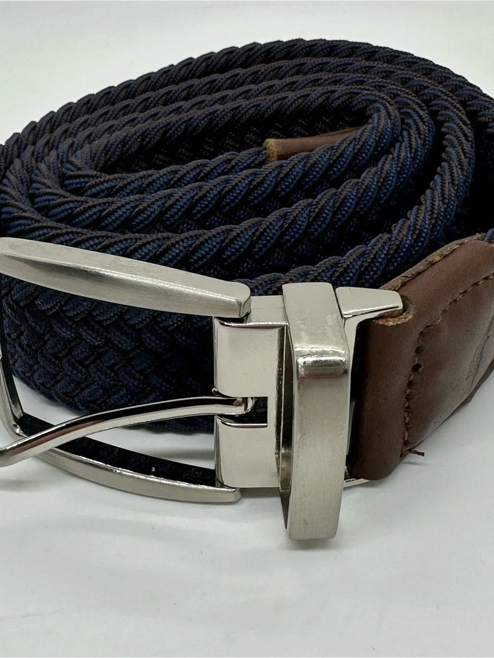 Tommy Bahama Navy Woven Stretch Belt S/M